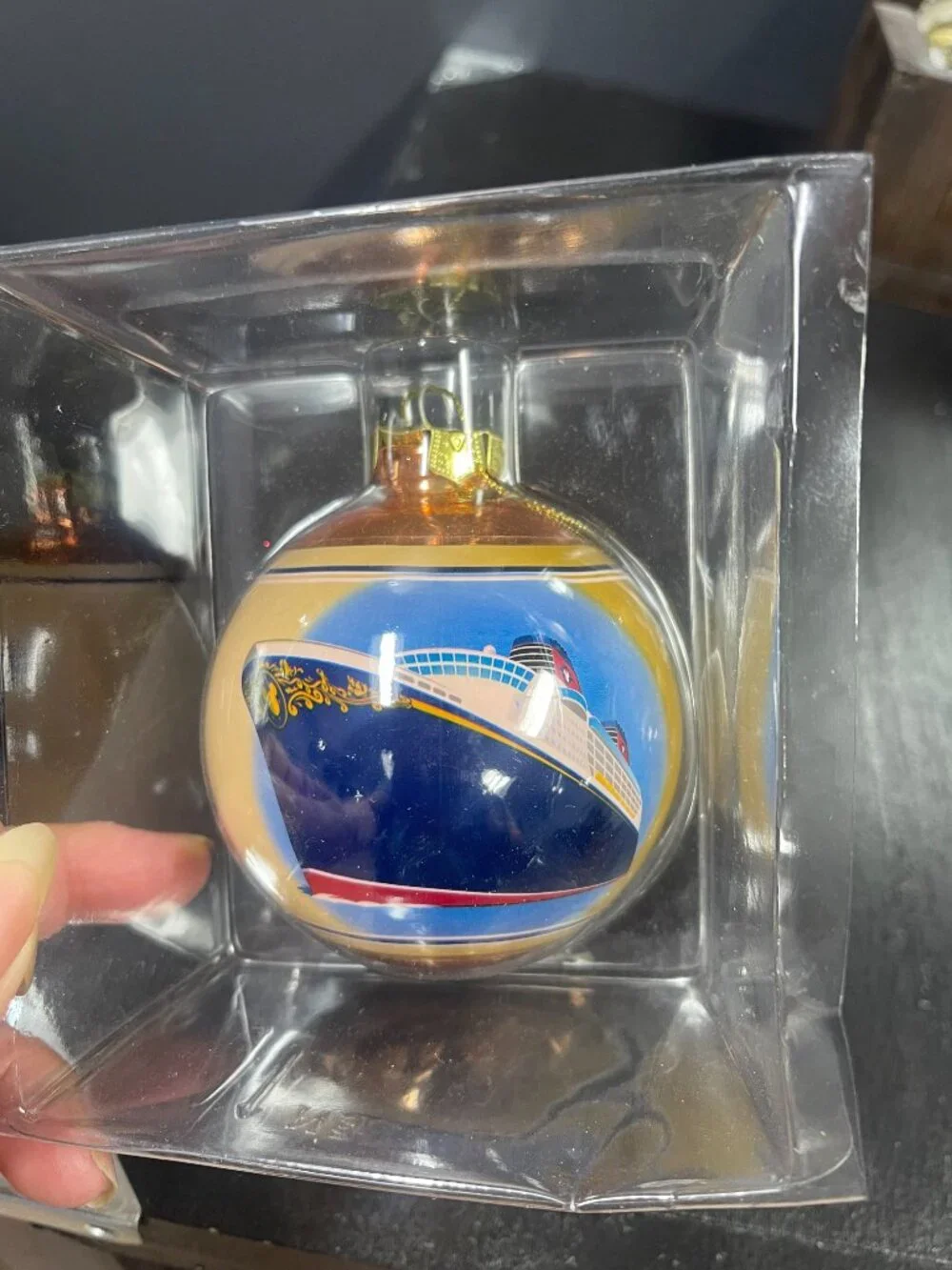 Disney Cruise Line 2012 Captain Mickey Glass Ornament